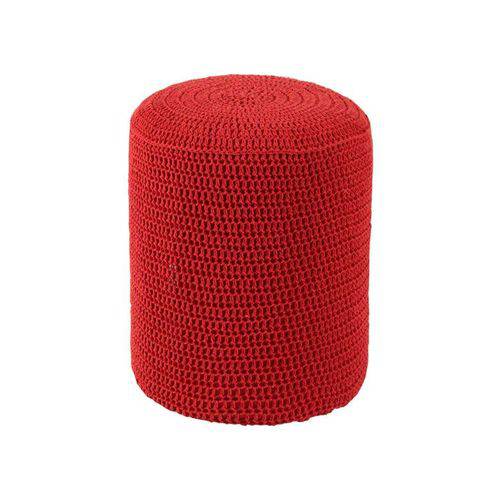 Tamanhos, Medidas e Dimensões do produto Puff Round Crochê Vermelho