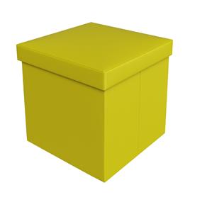 Puff Vtec Baú Organizador Desmontável 40x40cm - Amarelo