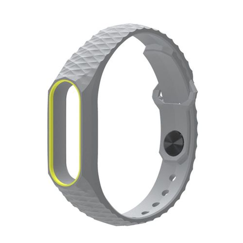 Pulseira Extra para Xiaomi Mi Band 2 Antideslizante - Cinza e Amarela