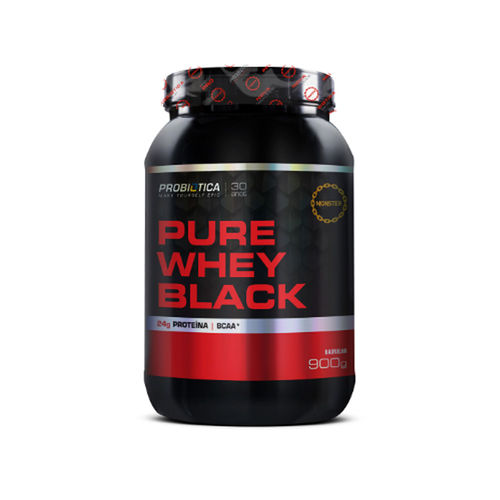 Pure Whey Black 900gr - Probiótica - Baunilha