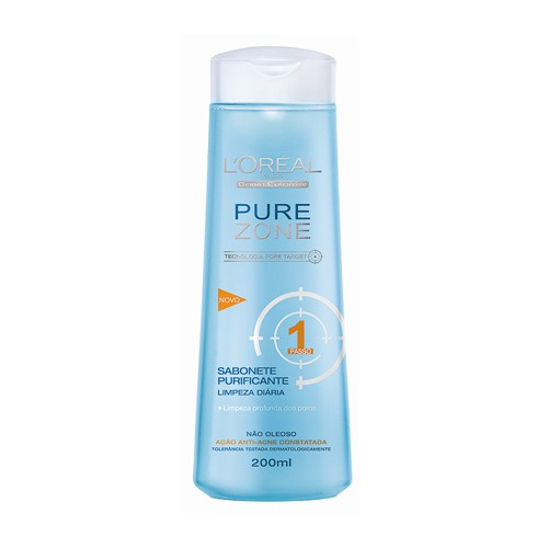 Pure Zone L'oréal Dermo-Expertise Sabonete Líquido com 200ml