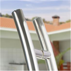 Puxador Aço Inox Polido/Cromado para Porta Vidro Temperado Blindex (Solares)