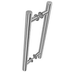 Puxador para Porta Tubular 1` X 30cm Alumínio Escovado