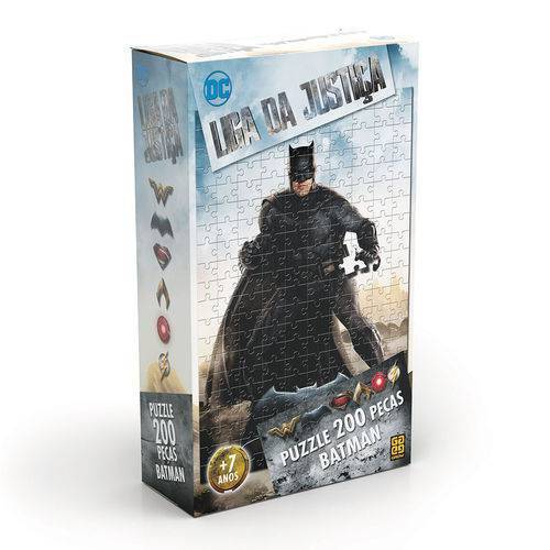 Puzzle 200 Peças Batman Liga da Justiça - Filme Grow 3528