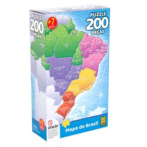 Puzzle 200 Peças Mapa do Brasil