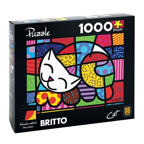 Puzzle 1000 Peças Romero Britto - Cat - Grow