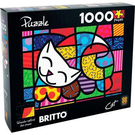 Puzzle 1000 Peças Romero Britto Cat - Grow