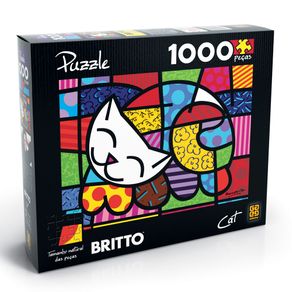 Puzzle 1000 Peças Romero Britto - Cat