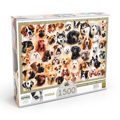 Puzzle 1500 Peças - Cães e Raças - Grow
