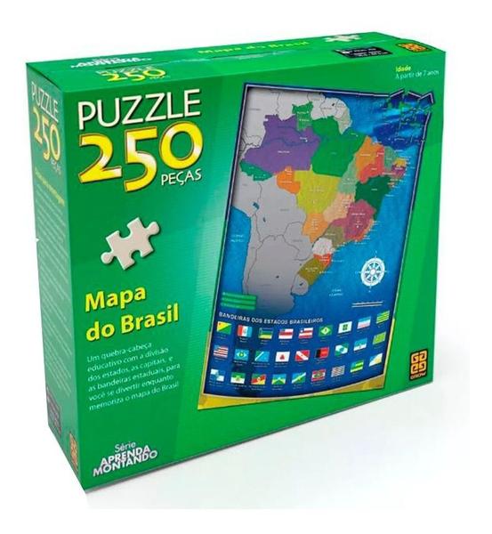 Puzzle 250 Peças Mapa do Brasil - Grow