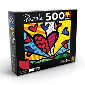 Tudo sobre 'Puzzle 500 Peças Romero Britto - a New Day'