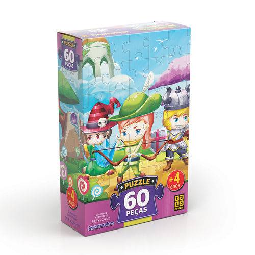 Puzzle 60 Peças Aventureiros Grow