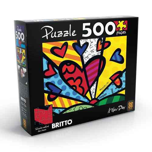 Puzzle Grow 500 Peças Romero Britto New Day - Quebra Cabeça