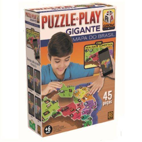 Puzzle Play Gigante Mapa do Brasil - Grow