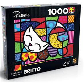 Puzzle Quebra Cabeça 1000 Peças Romero Brito Cat - 03264