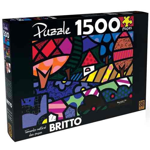 Tudo sobre 'Puzzle Quebra Cabeça Romero Britto 1500 Peças Grow'