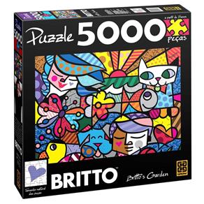 Puzzle Romero Britto - Brito`s Garden 5000 Peças - Grow