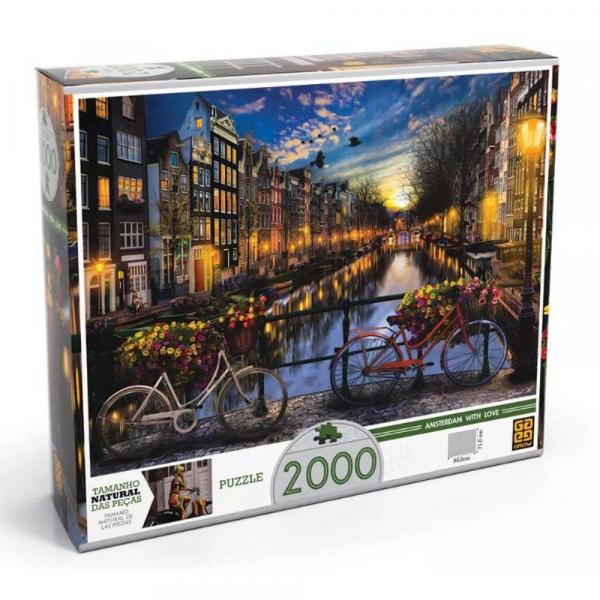 Puzzle Verâo em Amsterda - 2000 Peças - Grow