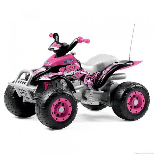 Quadriciclo Corral T-Rex New Pink 12v - Peg-Perego - Peg-pérego