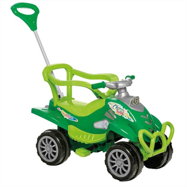 Quadriciclo Infantil Calesita Cross Turbo com Empurrador Verde