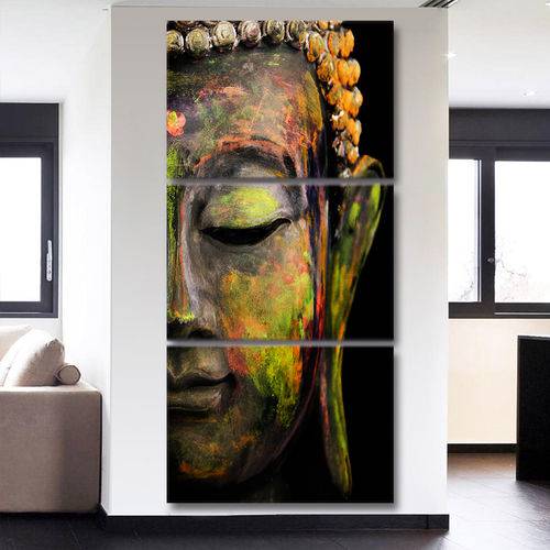 Quadro 120x60cm Buda Colorido Decorativo Interiores