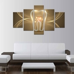 Quadro 65x125cm Decorativo Dente Odonto Clínica Dentista Decorativo Interiores - Oppen House