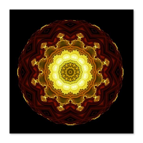 Quadro Abstrato Mandala Uniart Colorido 45x45cm
