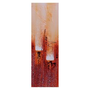 Quadro Artesanal com Textura Abstrato 20x60cm Uniart - Vermelho