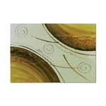 Quadro Artesanal com Textura Abstrato Amarelo 70x100 Uniart