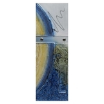 Quadro Artesanal com Textura Abstrato Azul 20x60cm Uniart