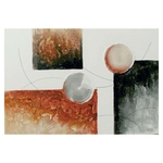 Quadro Artesanal com Textura Abstrato II Vermelho 70x100 Uniart