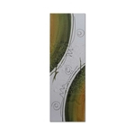 Quadro Artesanal com Textura Abstrato Verde 20x60 Uniart