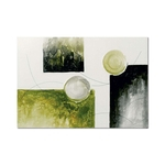 Quadro Artesanal com Textura Abstrato Verde 70x100 Uniart