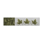 Quadro Artesanal com Textura Folhas Verde 30x130 Uniart
