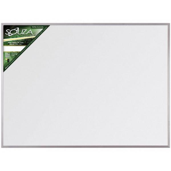 Quadro Branco Melamínico Fórmica 070x050 Cm com Moldura de Alumínio Popular - Souza