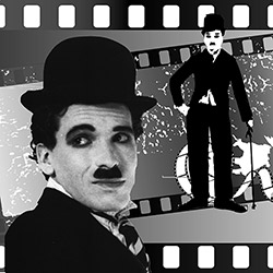Quadro Chaplin 1 (30x30x2,7cm) - Uniart