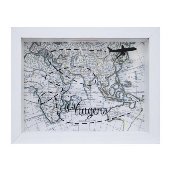 Quadro Cofre Map Branco 13x18cm - Kapos