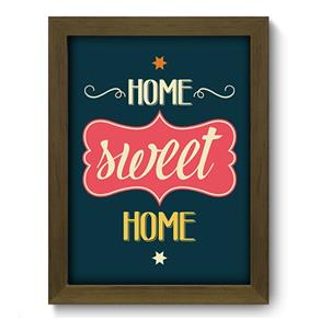 Quadro com Moldura - 19x25 - Home Sweet Home - N2146