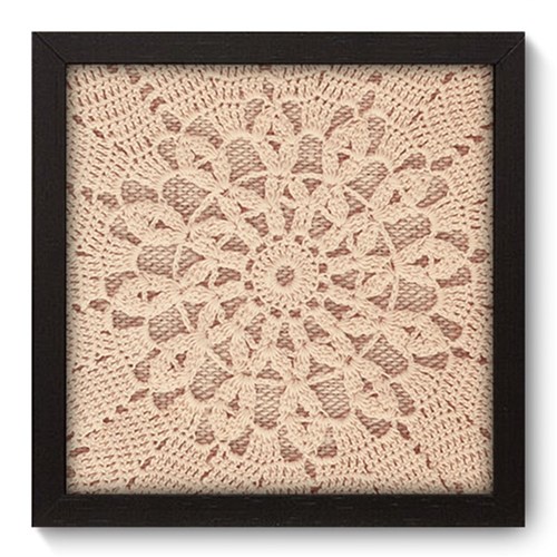 Quadro com Moldura - 22X22 - Crochet - N3053