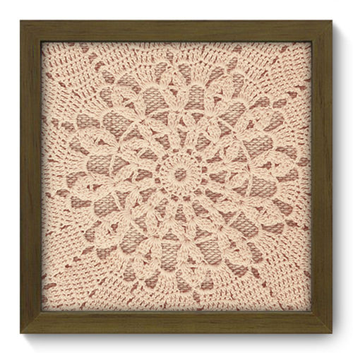 Quadro com Moldura - 22x22 - Crochet - N2053
