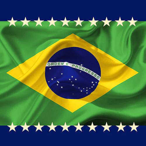 Quadro Copa Mundo Bandeira (30x30x2,7cm) - Uniart