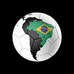 Quadro Copa Mundo Bola (30x30x2,7cm) - Uniart