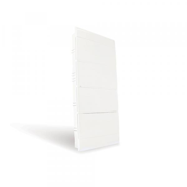 Quadro de Embutir para 48 Disjuntores DIN Branco Porta Opaca Ouro Box Steck