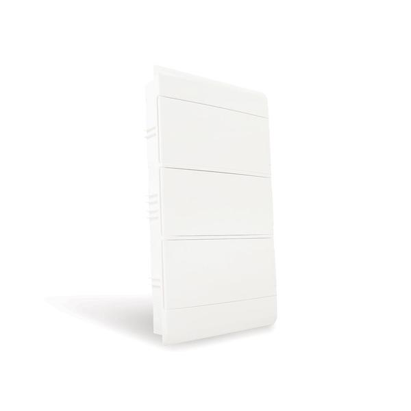 Quadro de Embutir para 36 Disjuntores DIN Branco Porta Opaca Ouro Box Steck