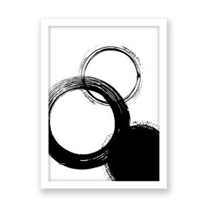 Quadro Decorativo Abstrato Círculos Black