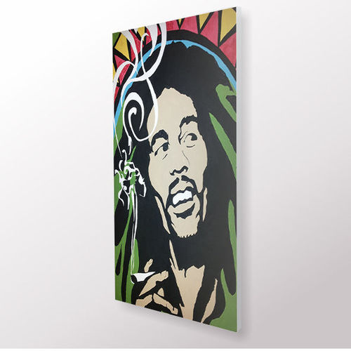 Quadro Decorativo - Bob Marley Smoke - Quadro 30x55