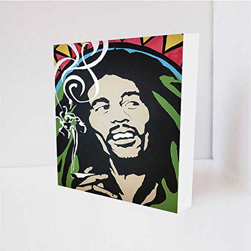 Quadro Decorativo - Bob Marley Smoke - Tag 16x16