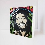 Quadro Decorativo - Bob Marley Smoke - Tag 16x16