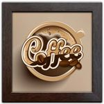 Quadro Decorativo c/ Moldura Tema Café Coffee Q-374