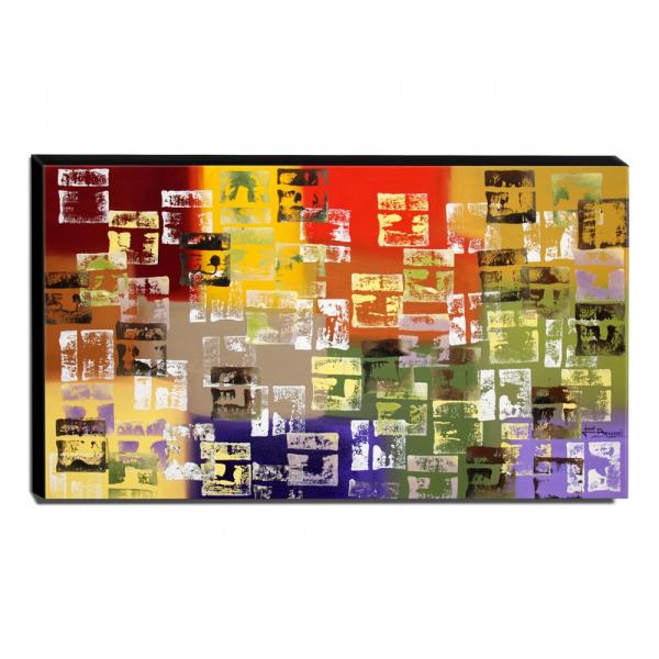 Quadro Decorativo Canvas Abstrato 60x105cm-QA-74 - Lubrano Decor